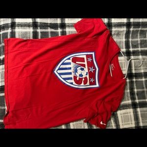 Nike U.S soccer red short sleeve